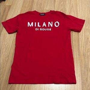 Milano Di Rouge Red Short Sleeve Tee
